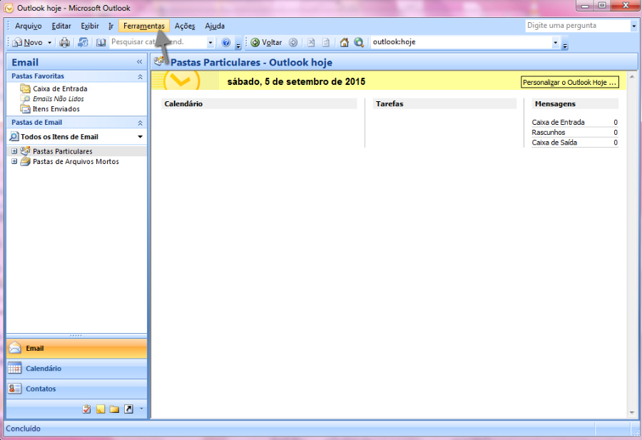 Configura o de Conta Microsoft Outlook 2007 Task Wiki