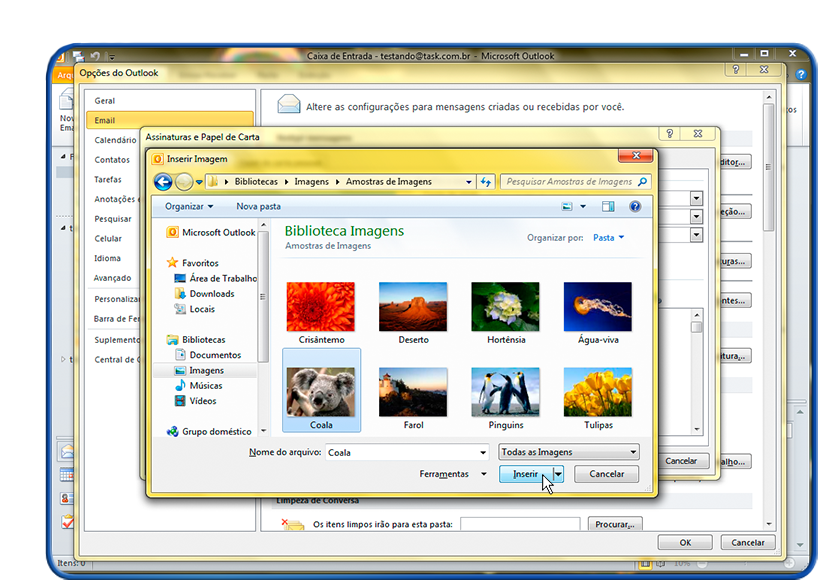 Inserir Assinatura Outlook 2010 Task Wiki 6644